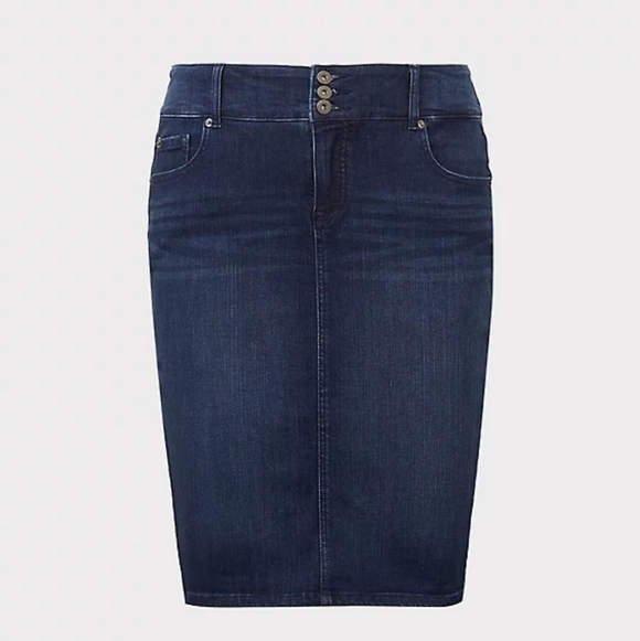 26 - Torrid | DENIM MINI SKIRT PREMIUM MEDIUM WASH - Picture 4 of 4